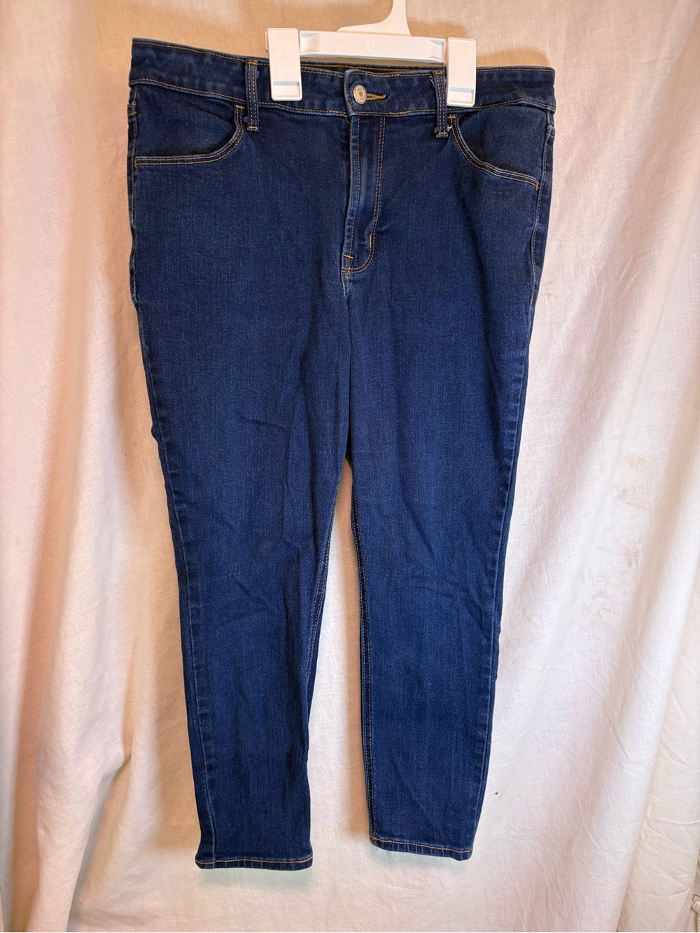 Old Navy Super High Rise Skinny Jeans Women’s 12 Petite Dark Wash